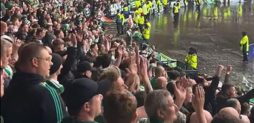 Celtic fans sing ‘you can shove your coronation up your a***’