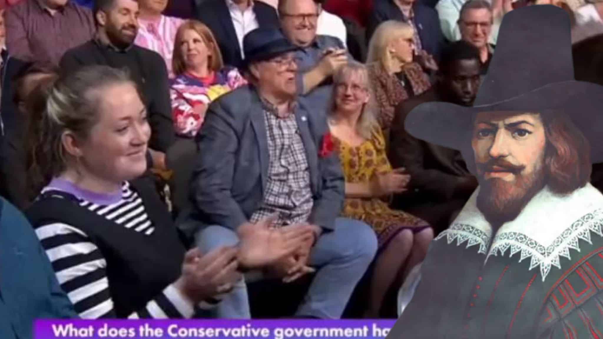 ‘Only Guy Fawkes had good intentions!’ BBC Question Time audience member blasts politicians