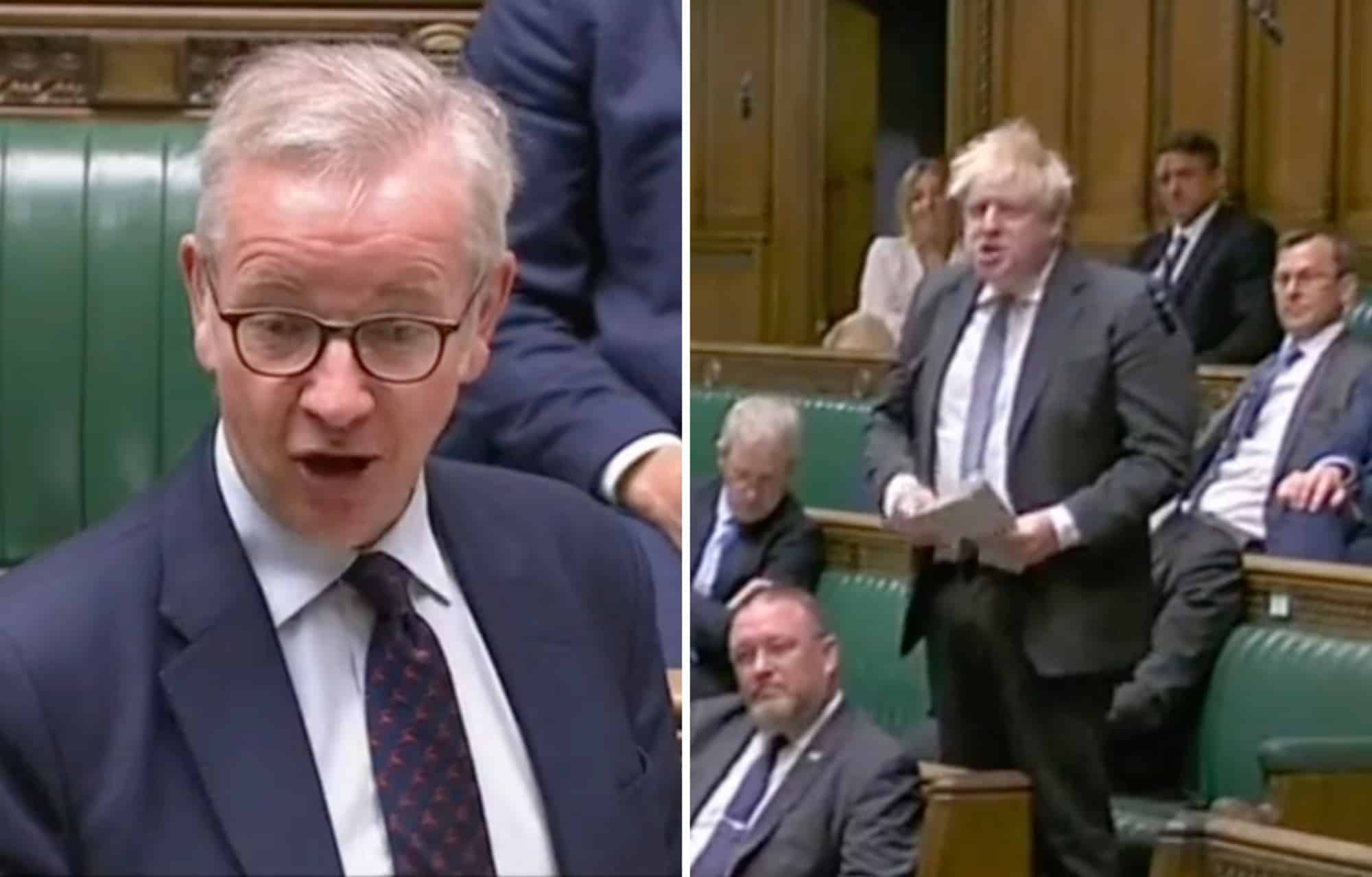 Watch: Commons bursts into laughter after Gove thanks Boris for his ‘leadership on levelling up’
