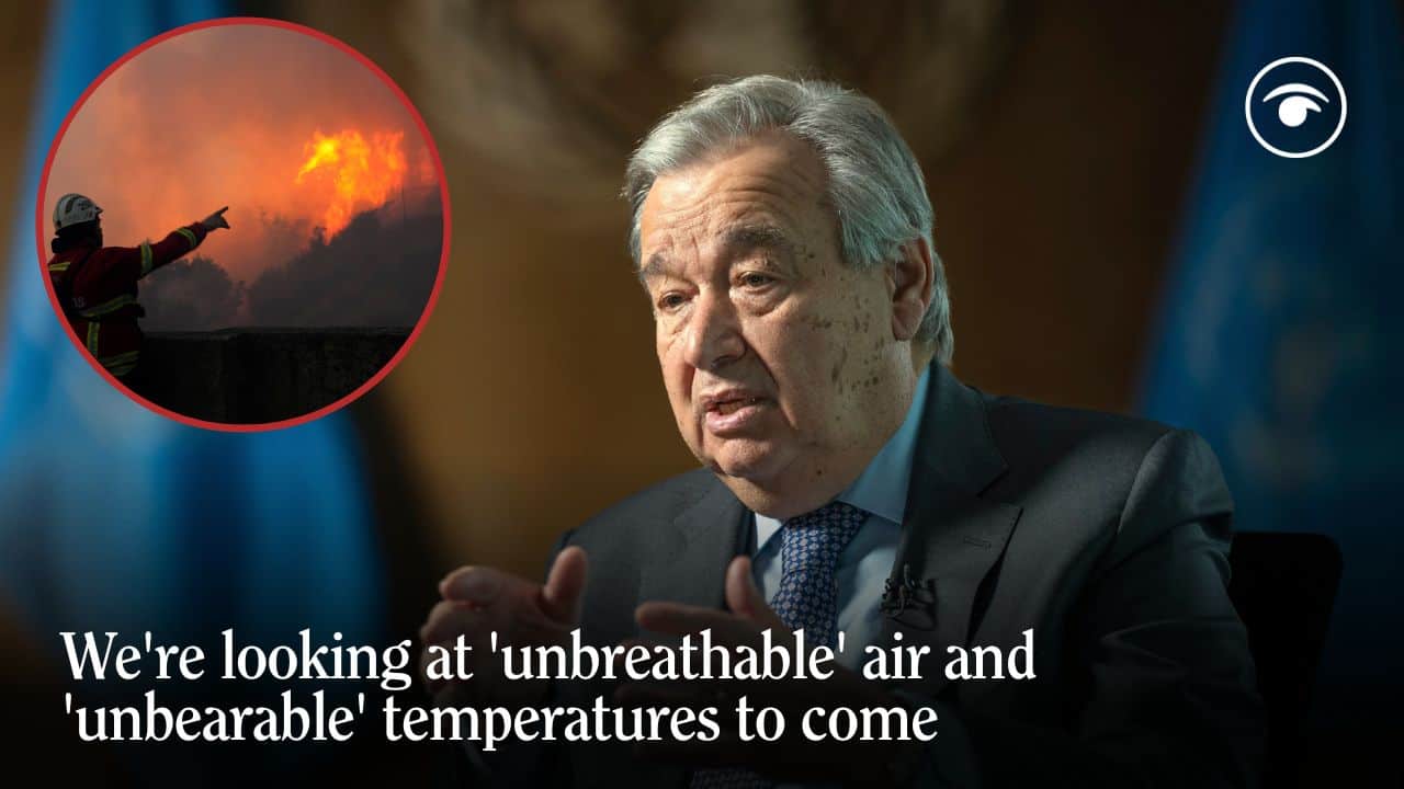 UN secretary general sends urgent message on the climate crisis