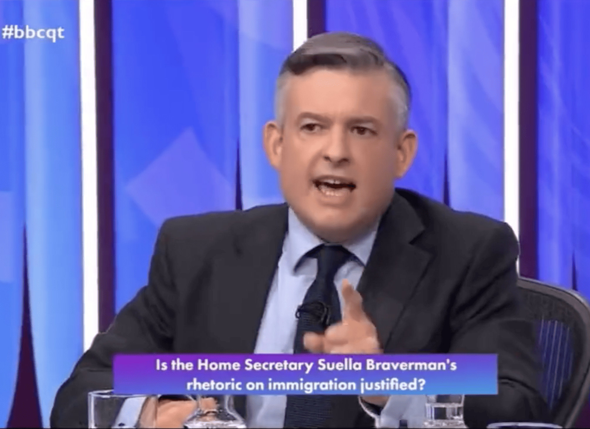 Jonathan Ashworth sends pointed message to Suella Braverman on Question Time