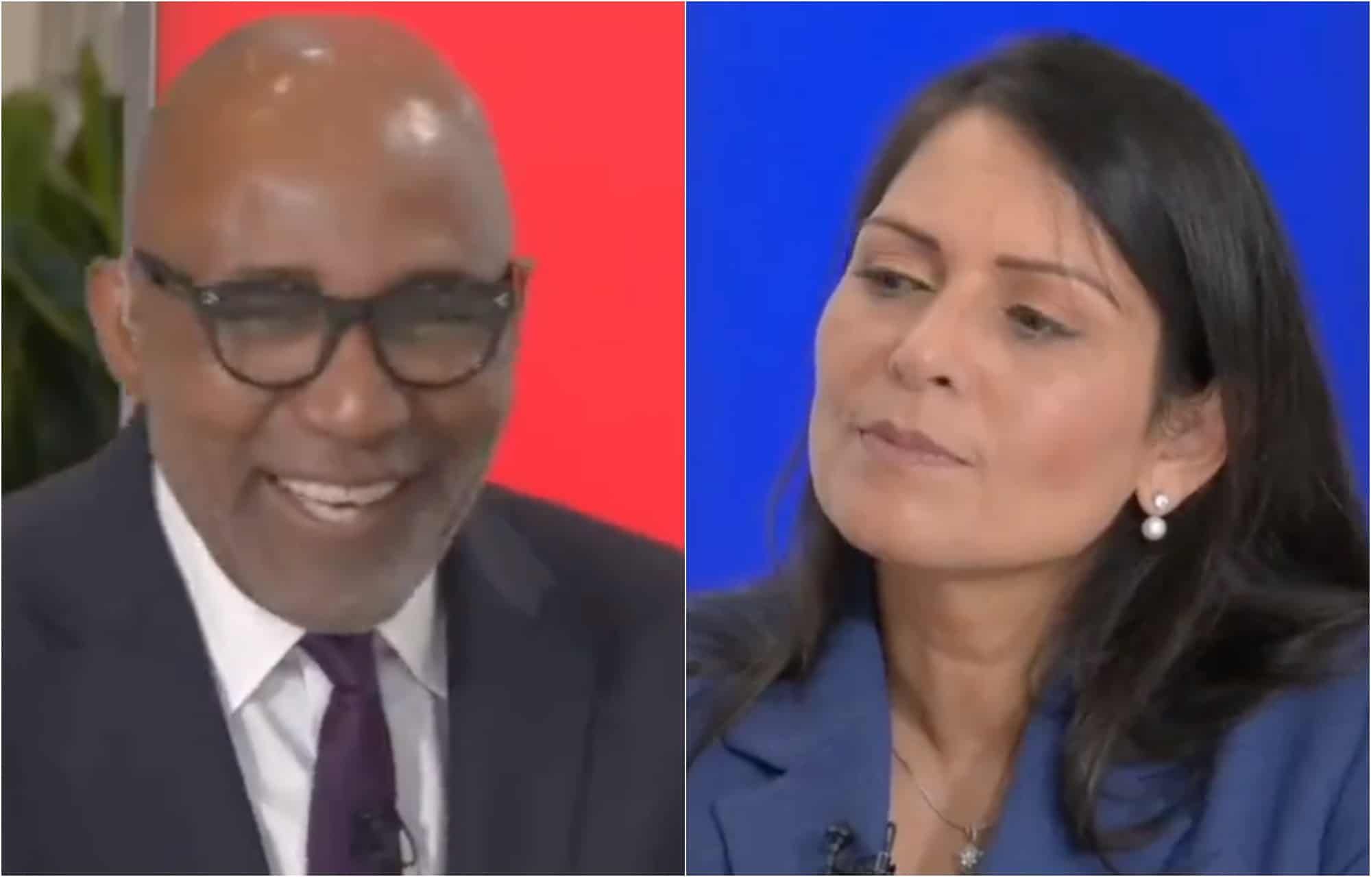 Trevor Phillips bursts into fits of laughter following Patel response