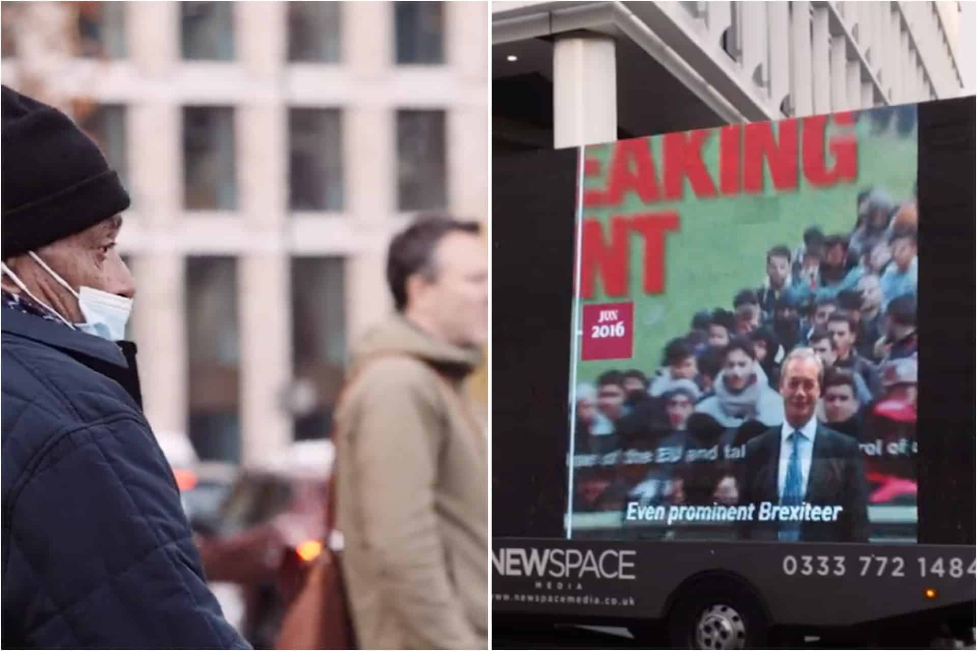Led By Donkeys take campaign van to ITV HQ to remind them of who Farage ‘really is’