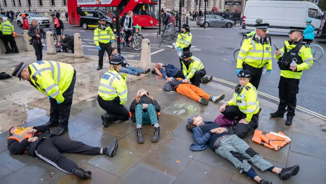 Dozens more Just Stop Oil activists arrested after refusing to leave major road
