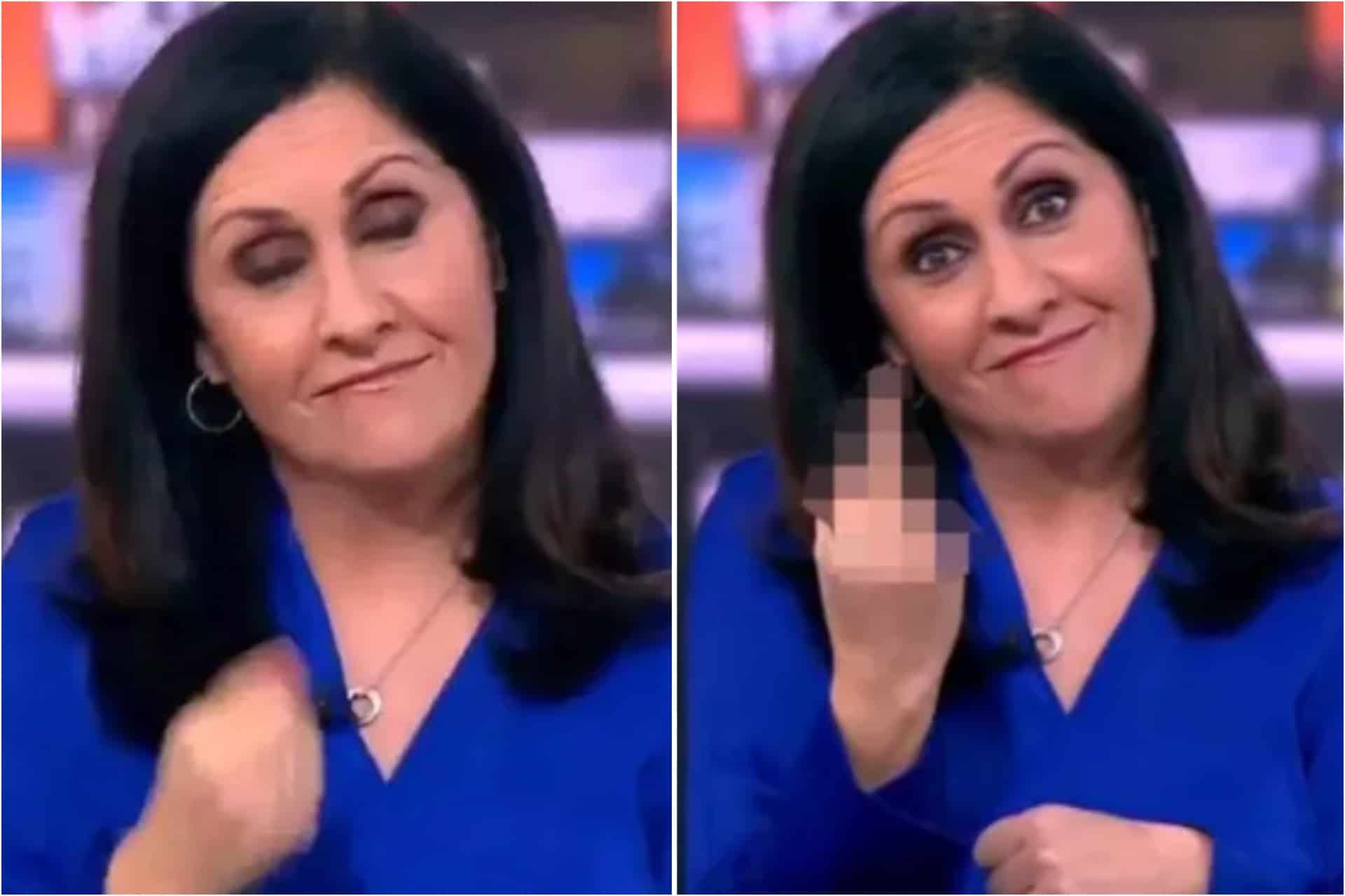 Viewers stunned as BBC presenter gives the finger live on air