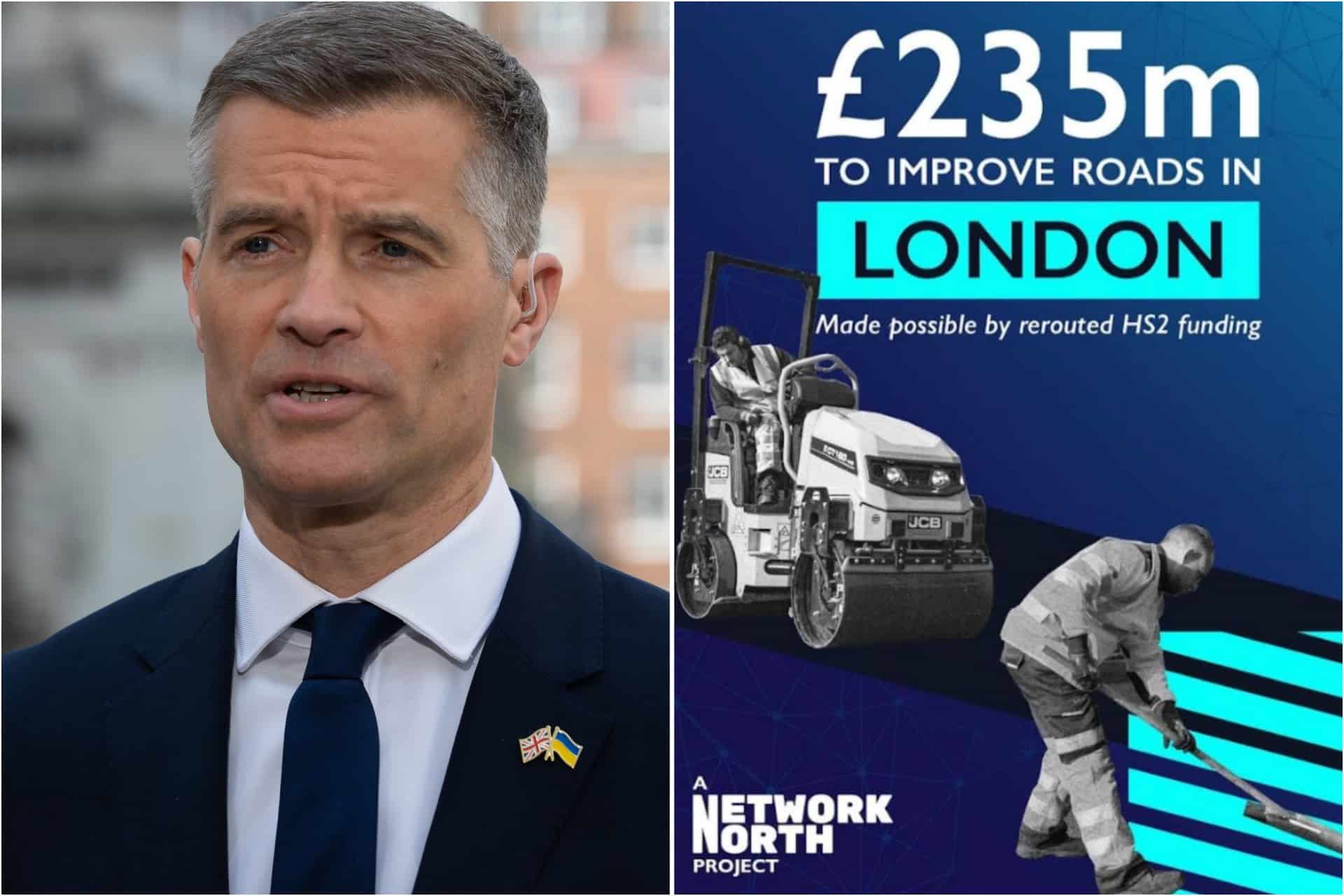Ministers brag as Network North funds used to fix roads… in London