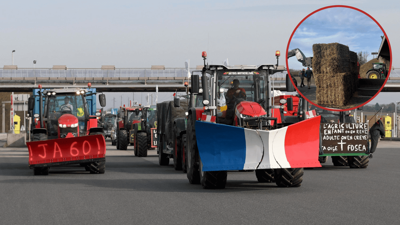 France’s protesting farmers encircle Paris with tractor barricades