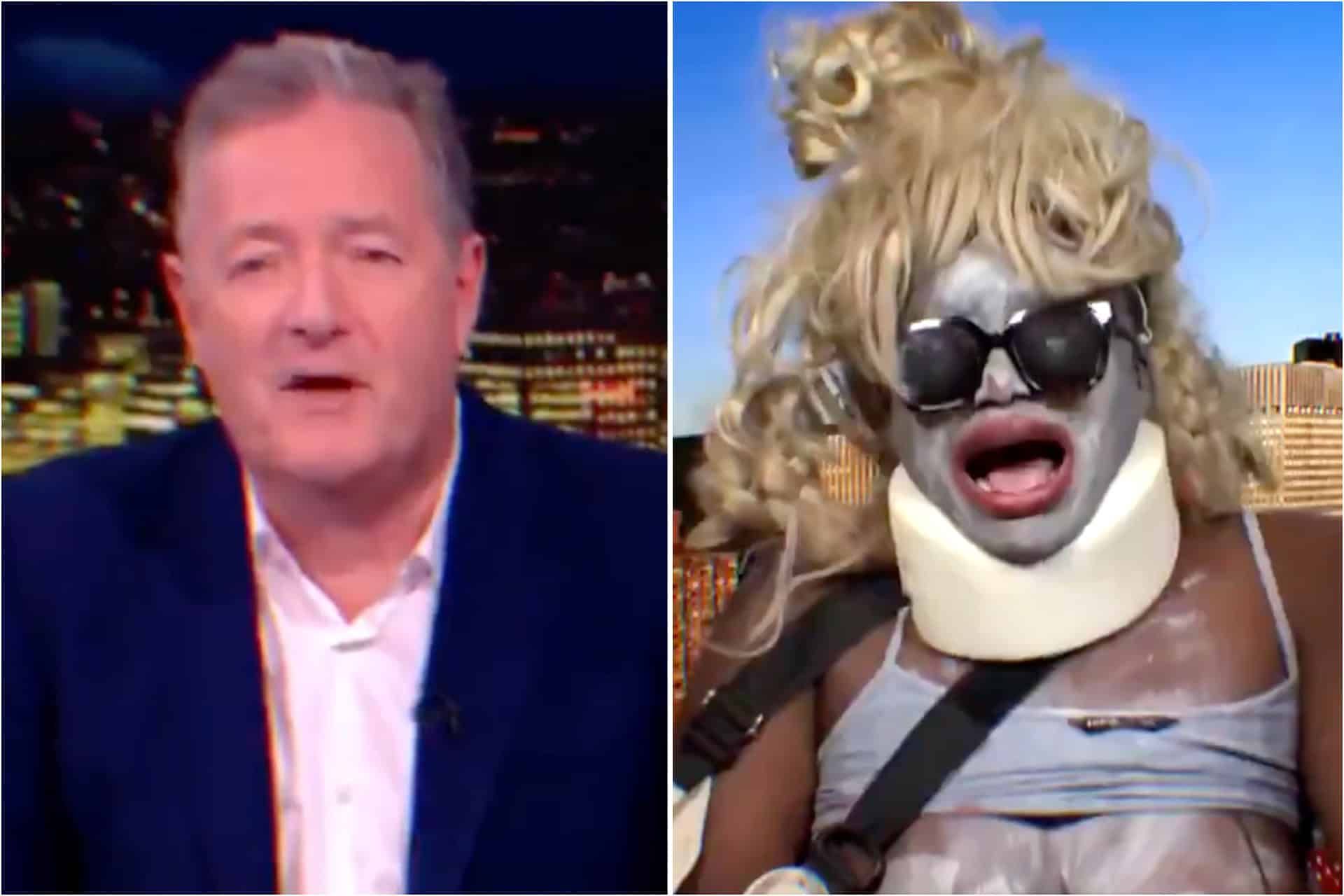 Piers confronts Crackhead Barney over Alec Baldwin stunt