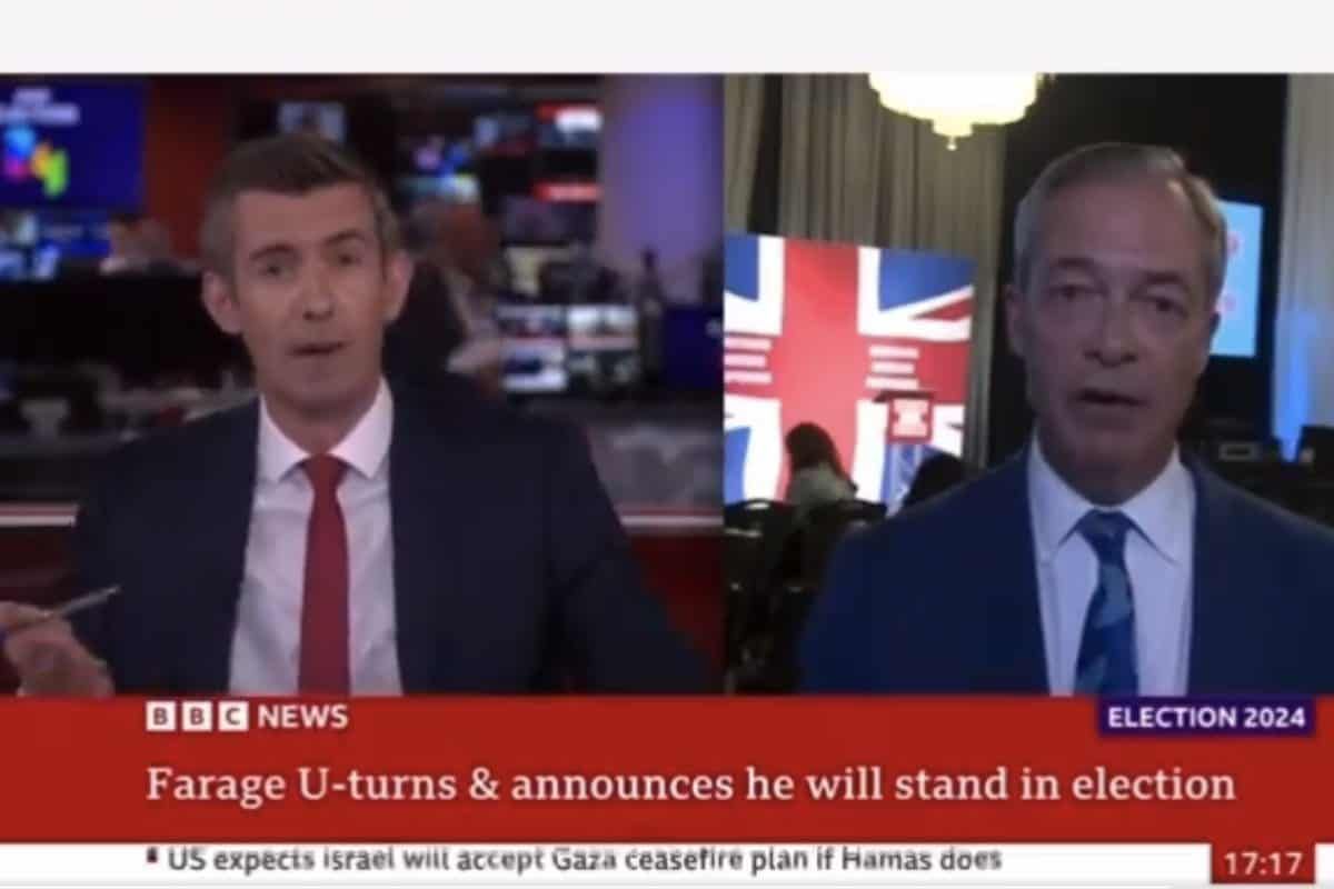 Farage throws a hissy fit as he's challenged on elections record